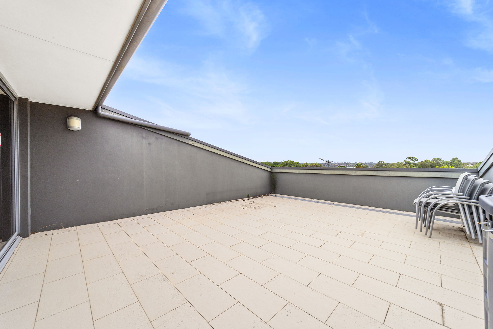 Private balcony, 34 sqm with sky views